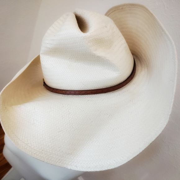 Stetson Accessories Stetson Crushed White Straw Cowboy Hat Poshmark